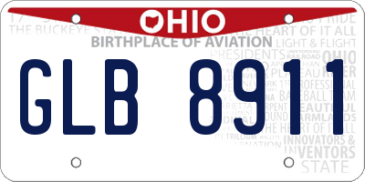 OH license plate GLB8911