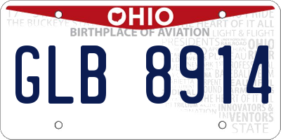 OH license plate GLB8914