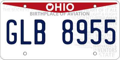 OH license plate GLB8955