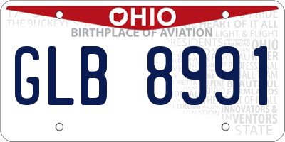 OH license plate GLB8991