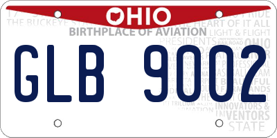 OH license plate GLB9002