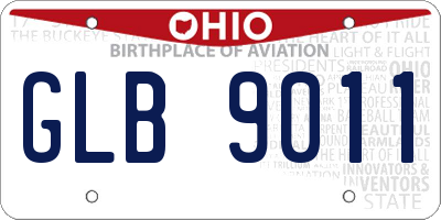 OH license plate GLB9011