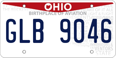 OH license plate GLB9046