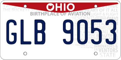 OH license plate GLB9053