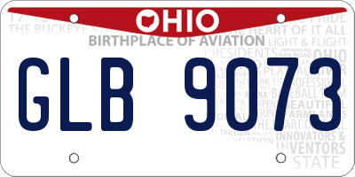 OH license plate GLB9073