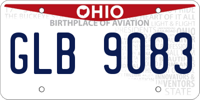 OH license plate GLB9083