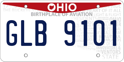 OH license plate GLB9101