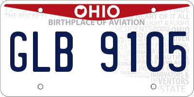 OH license plate GLB9105