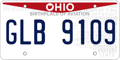 OH license plate GLB9109