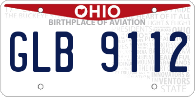 OH license plate GLB9112