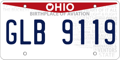 OH license plate GLB9119