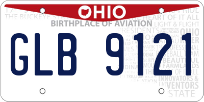 OH license plate GLB9121