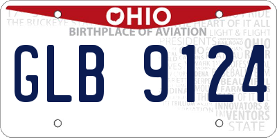 OH license plate GLB9124