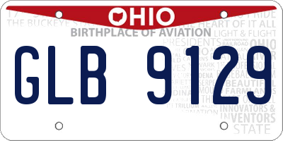 OH license plate GLB9129