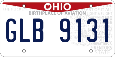 OH license plate GLB9131