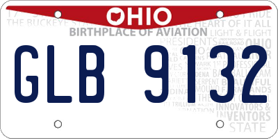 OH license plate GLB9132