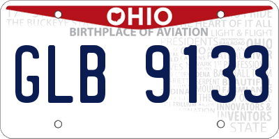 OH license plate GLB9133
