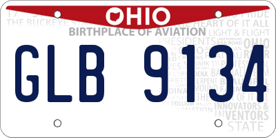 OH license plate GLB9134