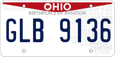 OH license plate GLB9136