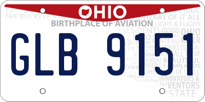 OH license plate GLB9151