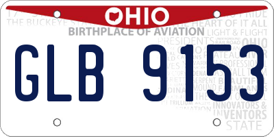 OH license plate GLB9153