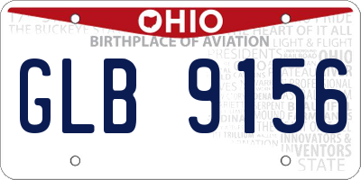 OH license plate GLB9156