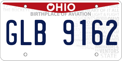 OH license plate GLB9162