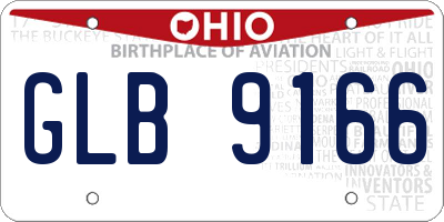 OH license plate GLB9166
