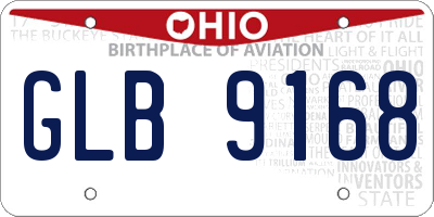 OH license plate GLB9168