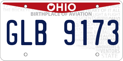 OH license plate GLB9173