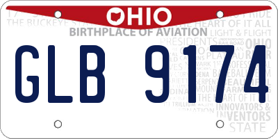 OH license plate GLB9174