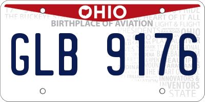 OH license plate GLB9176