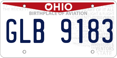 OH license plate GLB9183