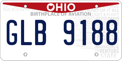 OH license plate GLB9188