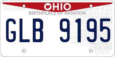OH license plate GLB9195