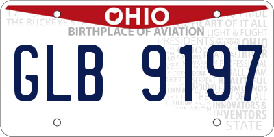 OH license plate GLB9197