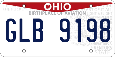 OH license plate GLB9198