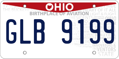 OH license plate GLB9199
