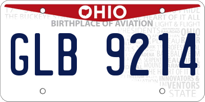 OH license plate GLB9214