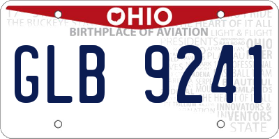 OH license plate GLB9241