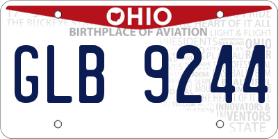 OH license plate GLB9244