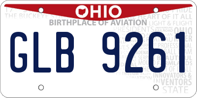OH license plate GLB9261