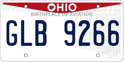 OH license plate GLB9266