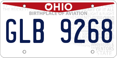 OH license plate GLB9268