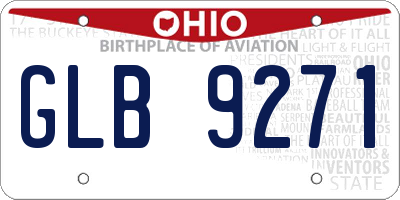 OH license plate GLB9271