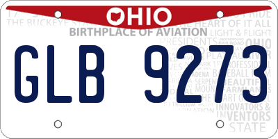 OH license plate GLB9273