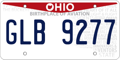 OH license plate GLB9277