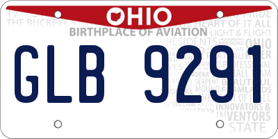OH license plate GLB9291