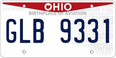 OH license plate GLB9331