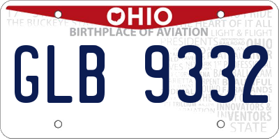 OH license plate GLB9332